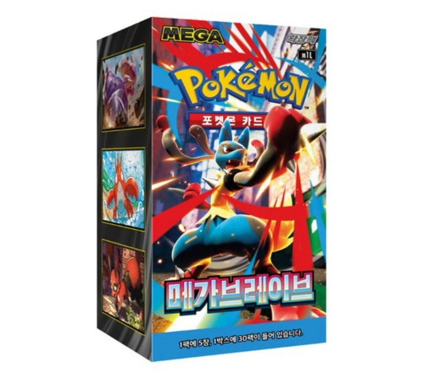 Pokemon Card M1S Mega Evolution Mega Brave Booster Box (30Pack 150PCS) Factory Sealed