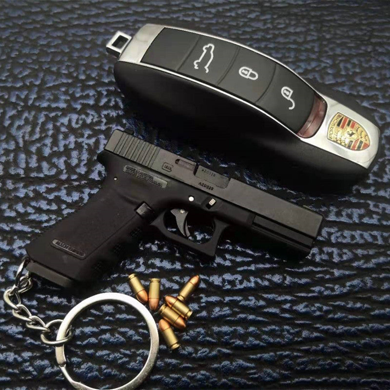 1/3 Scale Shell Eject Glock Simulation model gun Keychain(For Display Only)