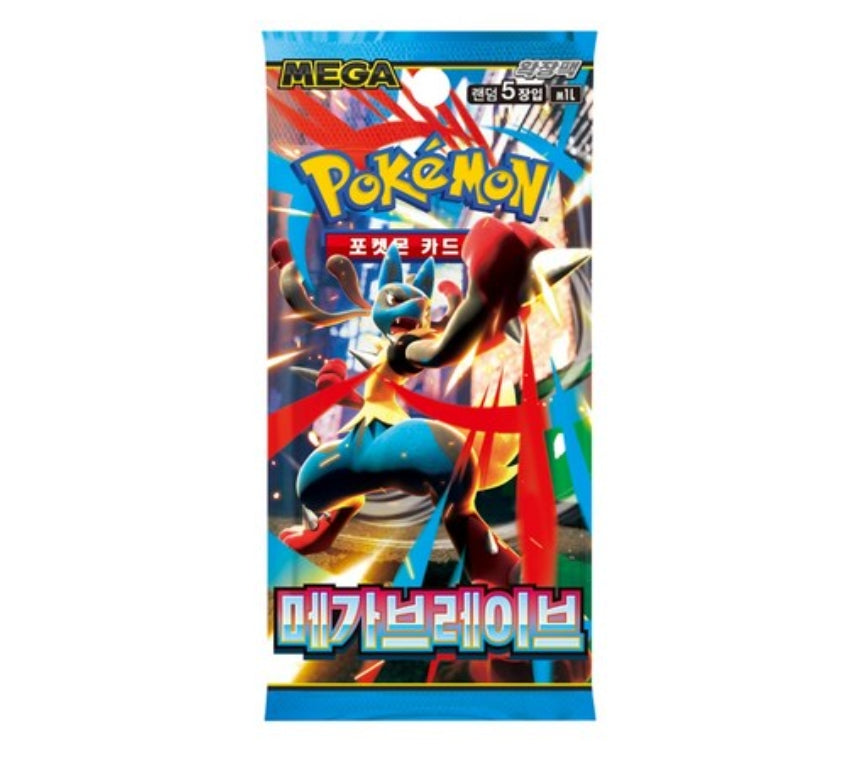 Pokemon Card M1S Mega Evolution Mega Brave Booster Box (30Pack 150PCS) Factory Sealed
