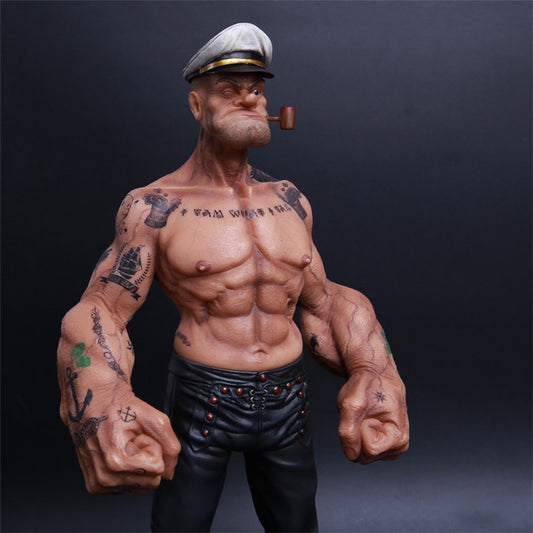1/6 Scale Tattooed Popeye Figure Rugged Muscle Edition
