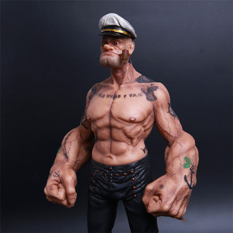 1/6 Scale Tattooed Popeye Figure Rugged Muscle Edition
