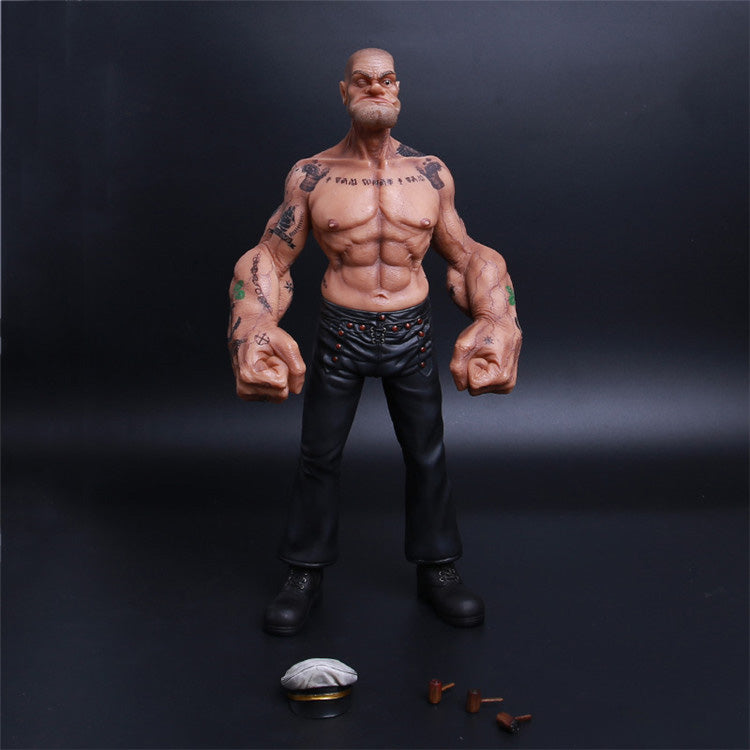 1/6 Scale Tattooed Popeye Figure Rugged Muscle Edition