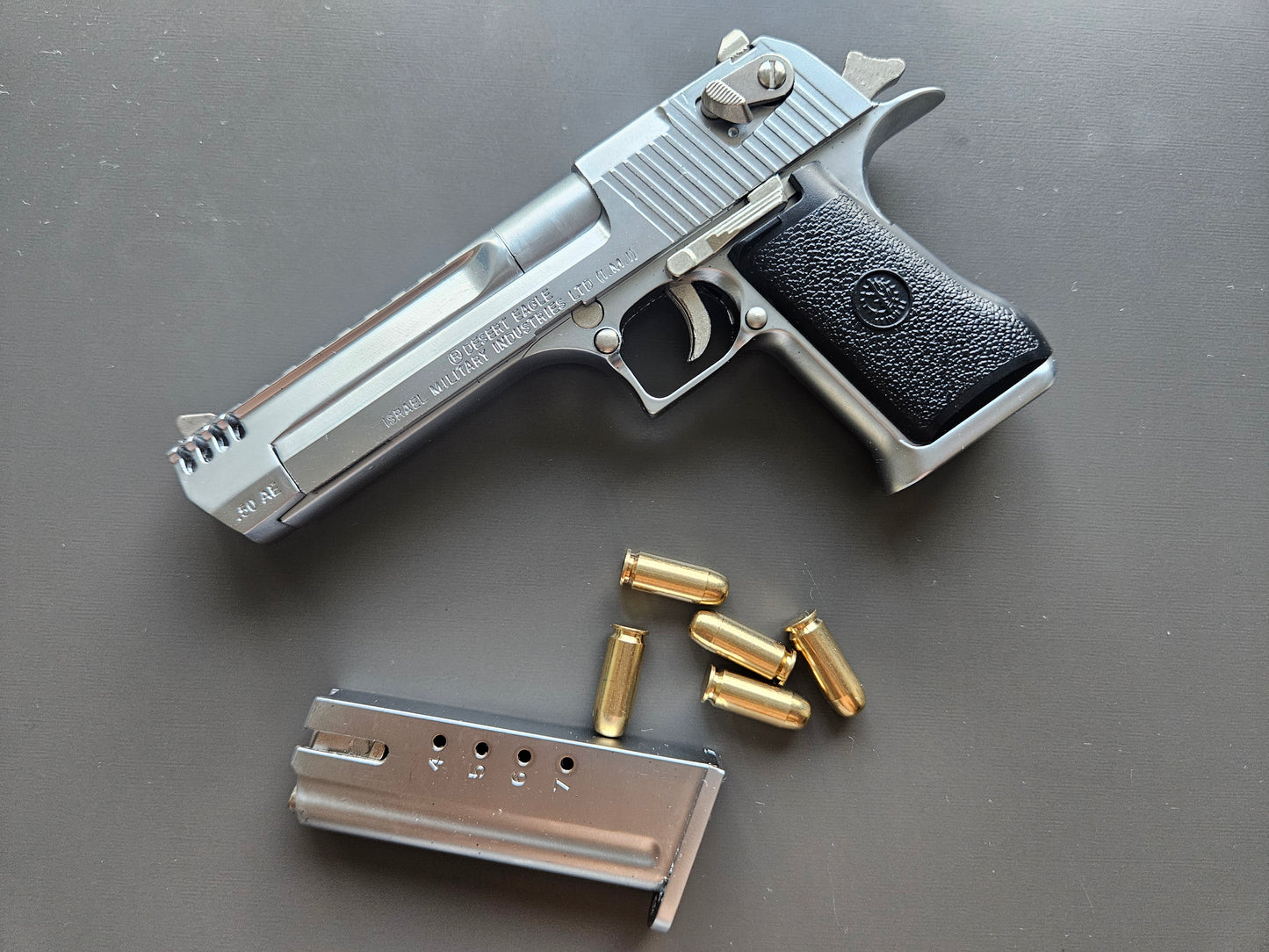1/2 Scale Shell Eject Desert Eagle Full metal replica model gun Ported Barrel(For Display Only)