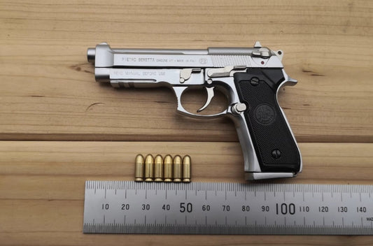 1/2 Scale Shell Eject Beretta Full metal replica  model gun(For Display Only)