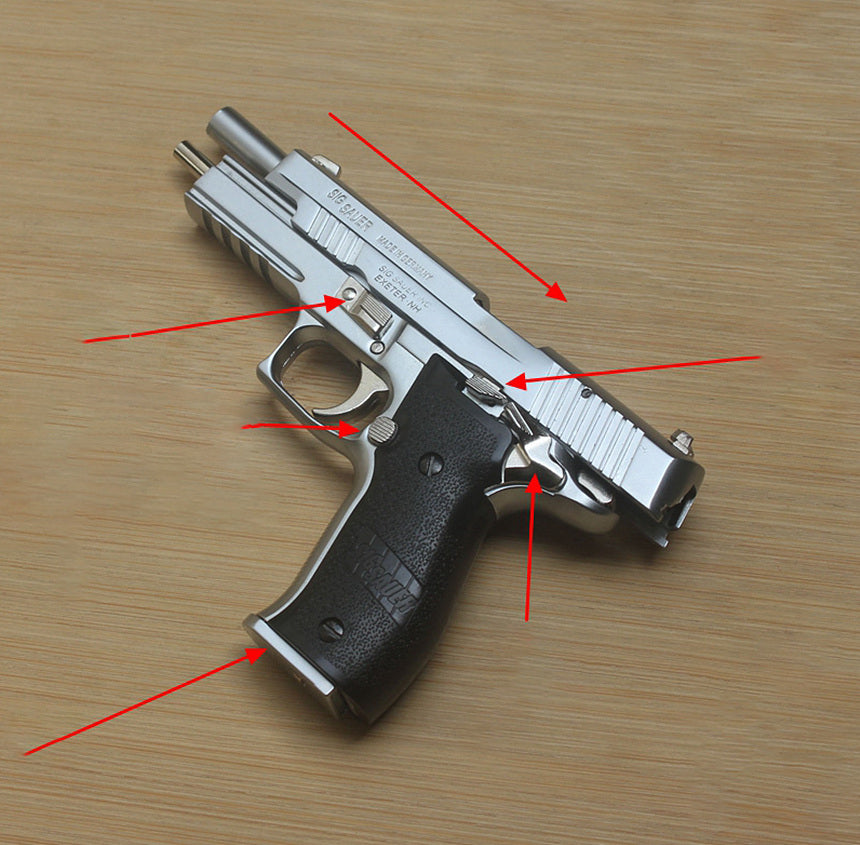 1/2 Scale Shell Eject P226 Full metal replica model gun(For Display Only)