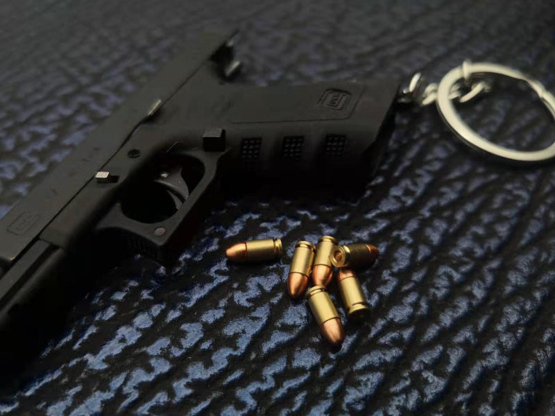 1/3 Scale Shell Eject Glock Simulation model gun Keychain(For Display Only)